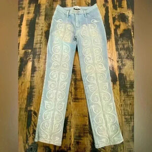 BRAZILROXX Light Wash Embroidered Jean Size 6